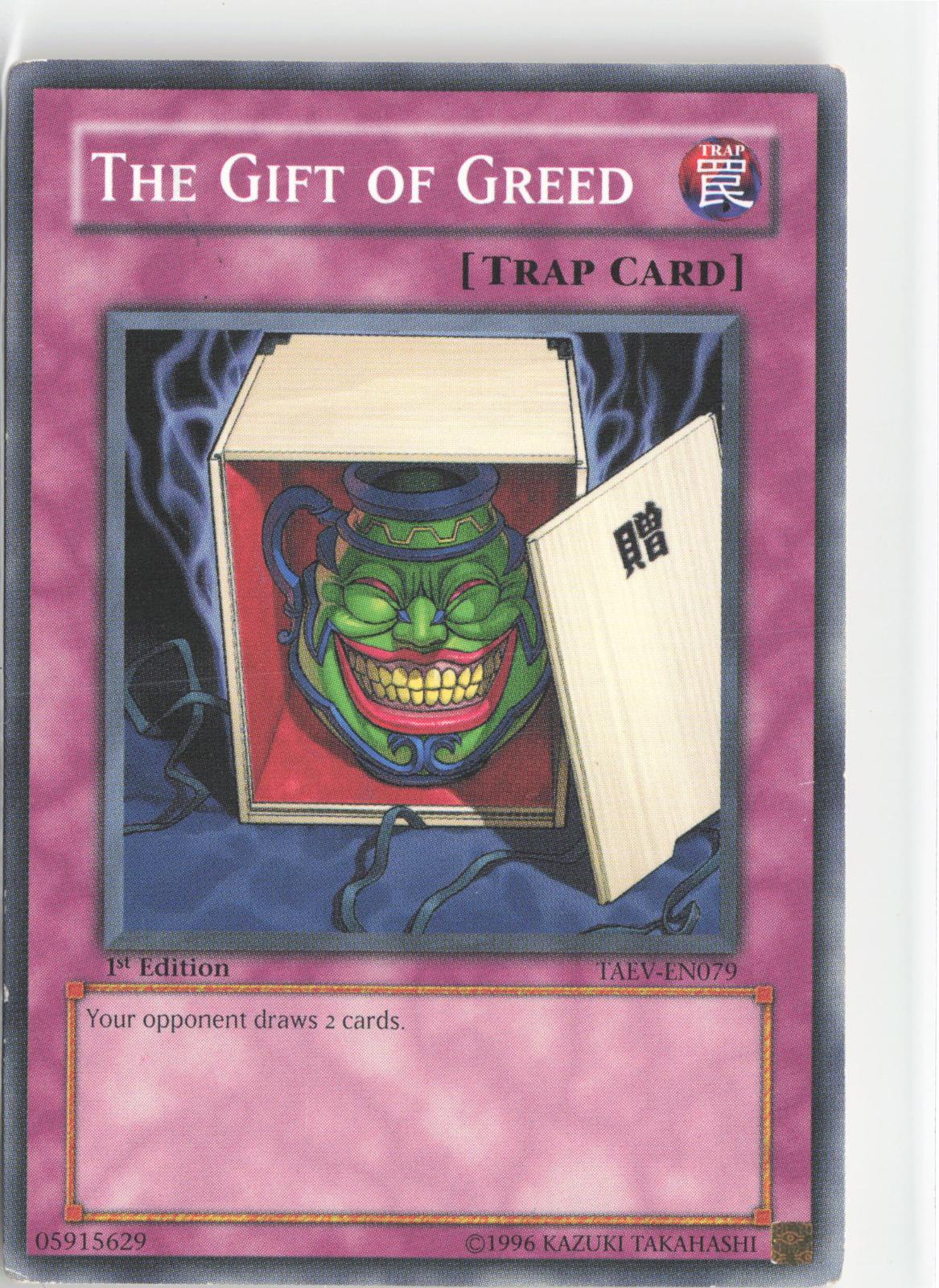 The Gift of Greed TAEV-EN079 Tactical Evolution Yu-Gi-Oh 1st Edition