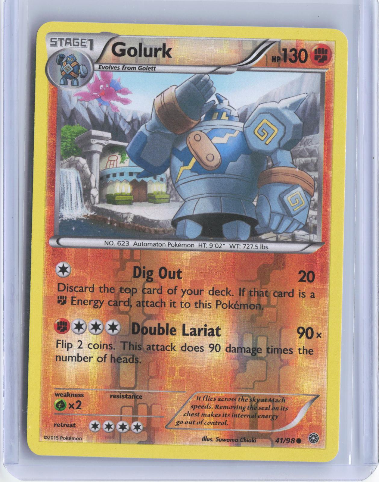 Golurk 41/98 Common Ancient Origins Pokemon Reverse Holo TCG Card