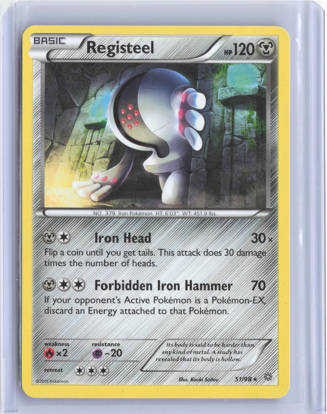 Registeel 51/98 Rare Ancient Origins Pokemon Reverse Holo TCG Card