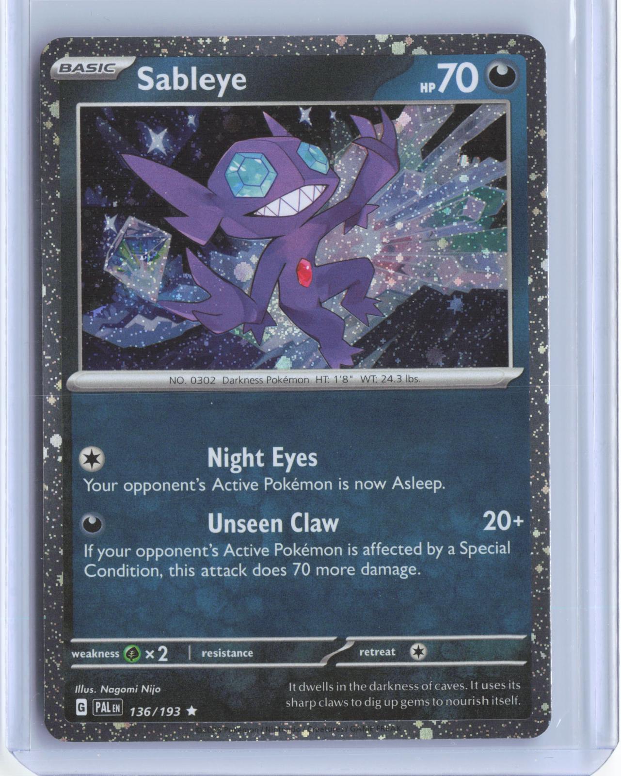 Sableye (Cosmos Holo) 136/193 Holo Miscellaneous Cards  Pokemon TCG Card