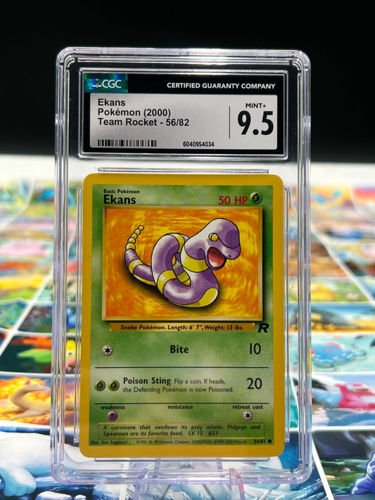 CGC 9.5 Ekans 56/82 - Team Rocket (TR) Graded Pokémon TCG
