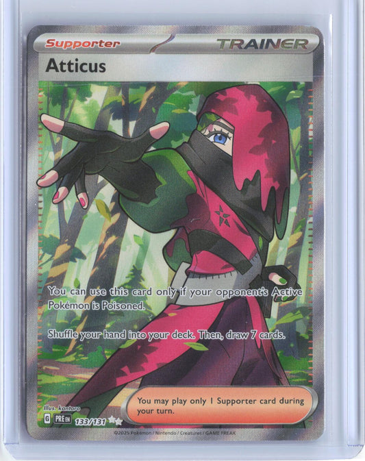 Atticus 133/131 Holo Ultra Rare Prismatic Evolutions Pokemon