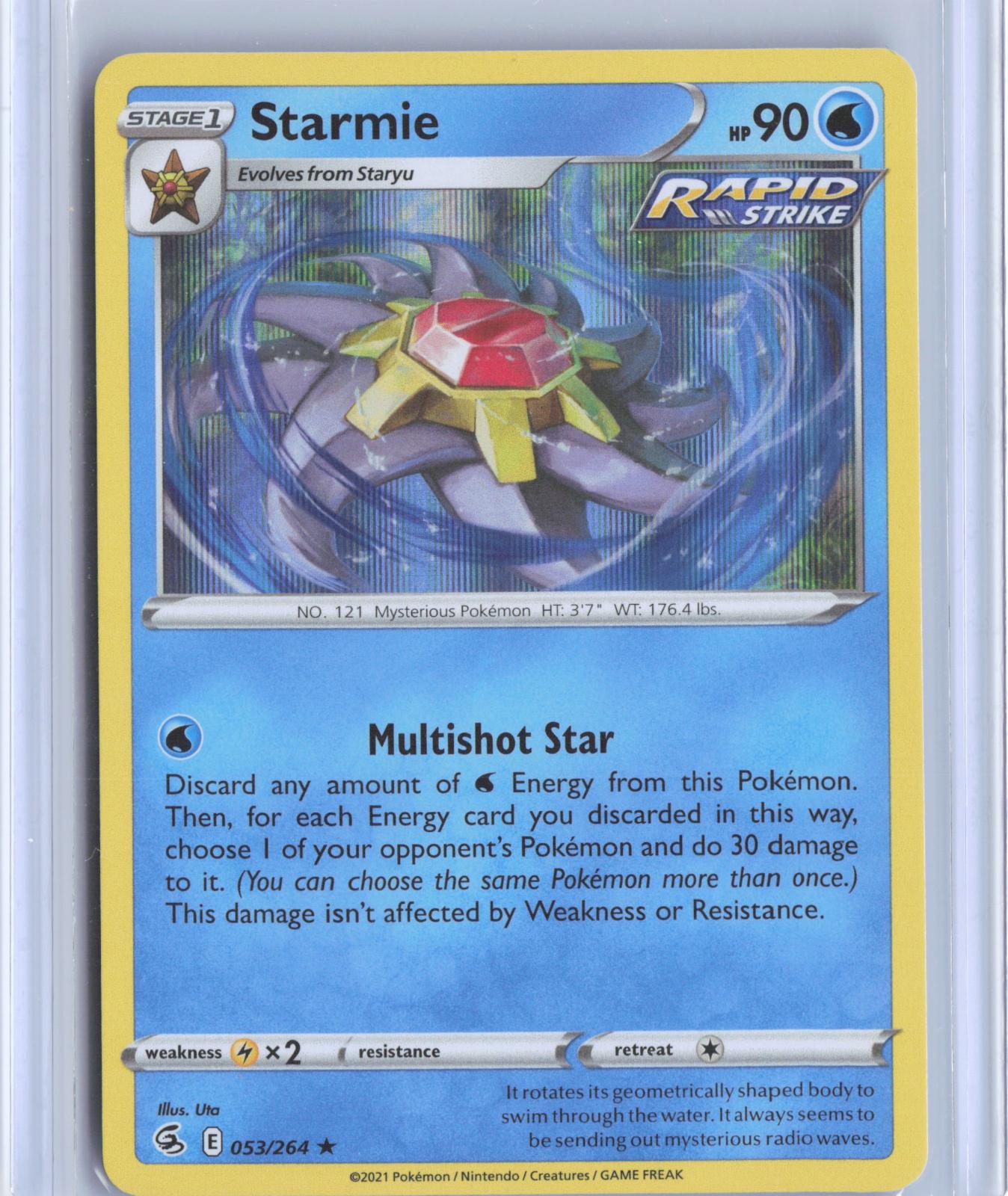 Starmie 053/264 Holo Rare Fusion Strike Pokemon Holo TCG Card