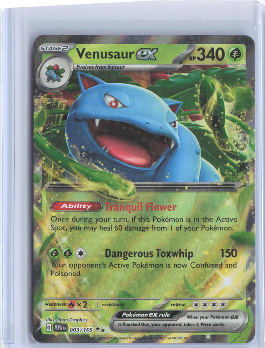 Venusaur ex 003/165 Double Rare 151 Pokemon Holo