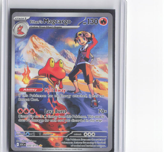 Ethan's Magcargo 222/217 Illustration Rare Ascended Heroes Pokemon Holo