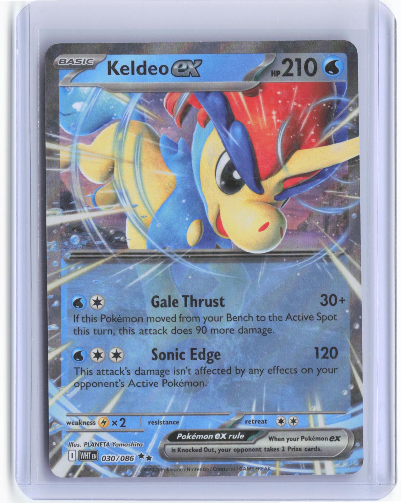 Keldeo ex 030/086 Holo Double Rare White Flare Pokemon TCG Card