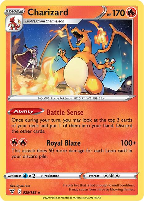 Charizard 025/185 / Rare - SWSH04: Vivid Voltage (SWSH04) Pokémon TCG