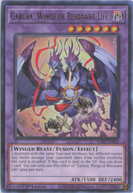 Garura, Wings of Resonant Life (PUR) RA02-EN024 25th Anniversary Rarity Collection II Yu-Gi-Oh 1st Edition