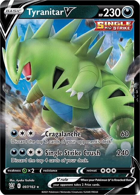 Tyranitar V 097/163 / Ultra Rare - SWSH05: Battle Styles (SWSH05) Pokémon TCG