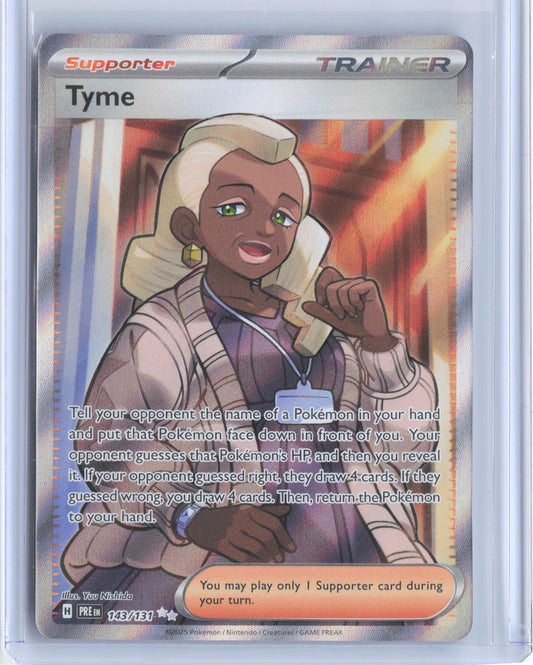 Tyme 143/131 Holo Ultra Rare Prismatic Evolutions Pokemon