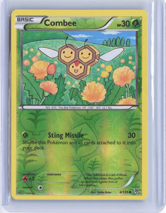 Combee 4/135 Common Plasma Storm Pokemon Reverse Holo TCG Card