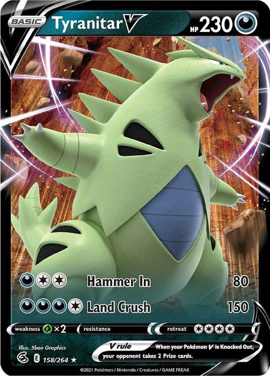 Tyranitar V 158/264 / Ultra Rare - SWSH08: Fusion Strike (SWSH08) Pokémon TCG
