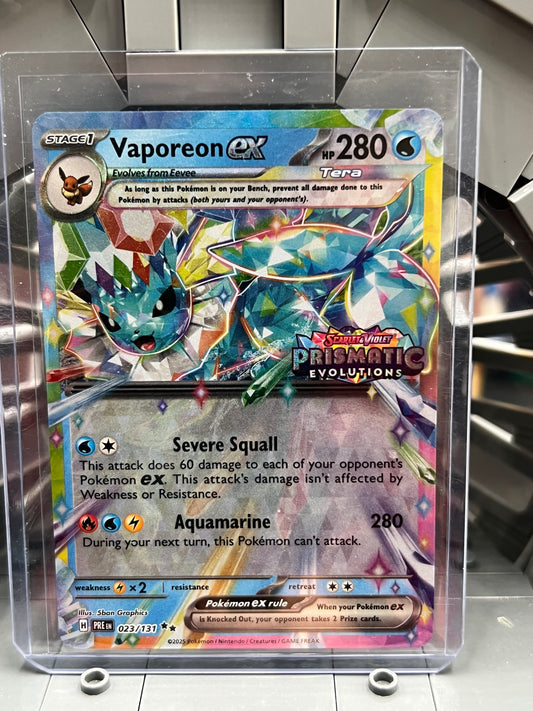 Vaporeon ex - 023/131 (Prismatic Evolutions Stamp) - Miscellaneous Cards & Products (MCAP) Pokémon TCG