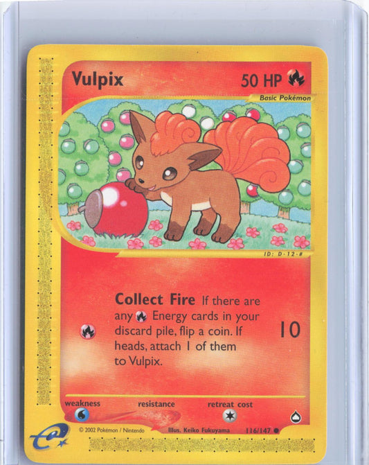 Vulpix 116/147 Common Aquapolis Pokemon