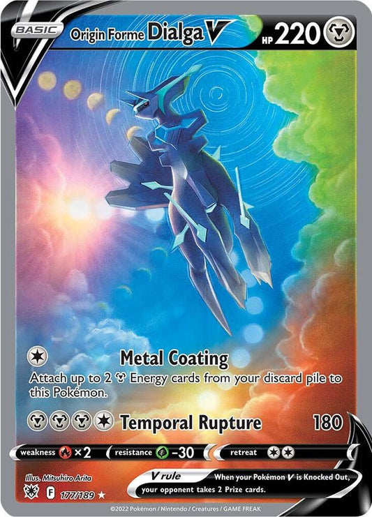 Origin Forme Dialga V 177/189 (Alternate Full Art) - SWSH10: Astral Radiance (SWSH10) Pokémon Card TCG