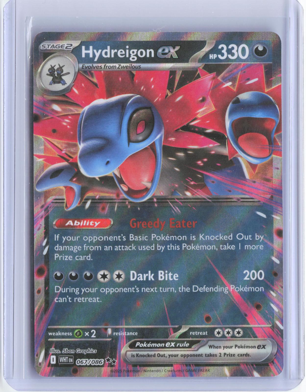 Hydreigon ex 067/086 Holo Double Rare White Flare Pokemon TCG Card