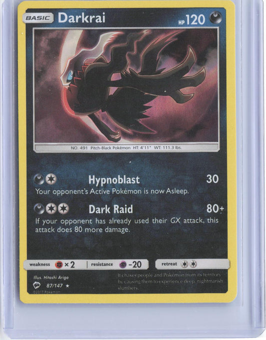 Darkrai 87/147 Holo Rare Burning Shadows Pokemon Holo TCG Card