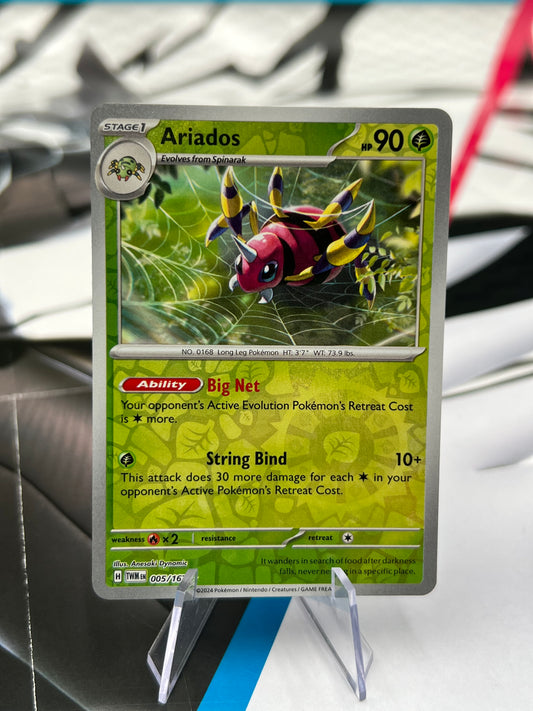 Ariados Reverse Holo 005/167 - SV06: Twilight Masquerade (TWM) Pokémon Card TCG