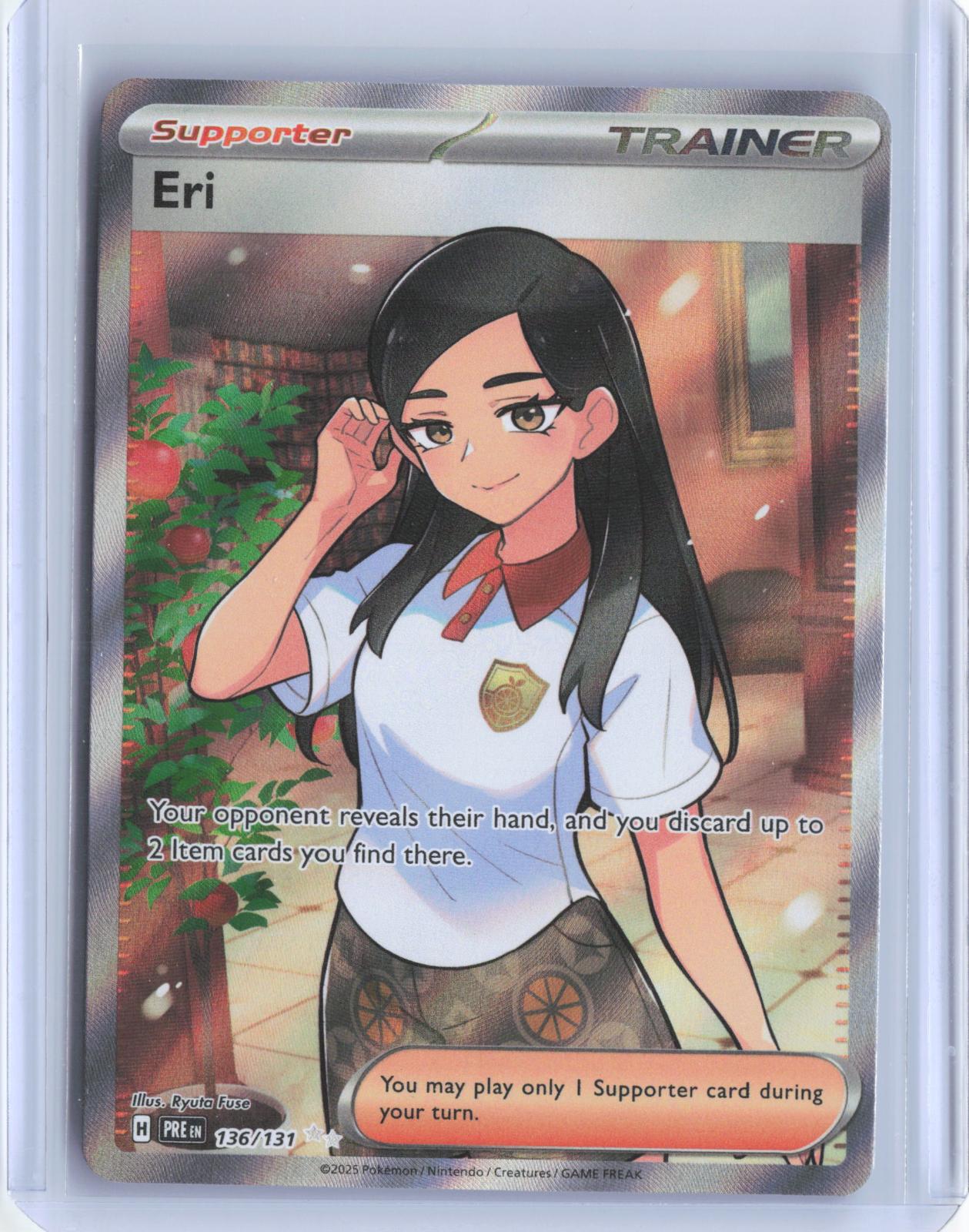 Eri 136/131 Holo Ultra Rare Prismatic Evolutions Pokemon TCG Card
