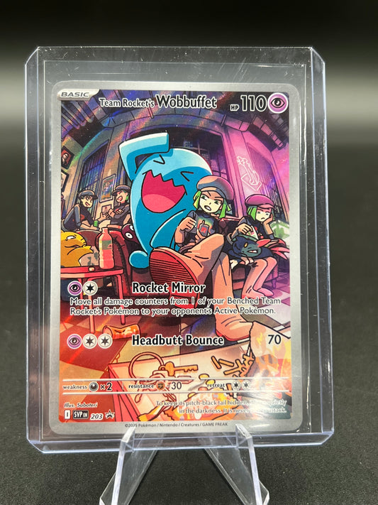 Team Rocket's Wobbuffet SVP 203 Promo Destined Rivals Pokémon TCG