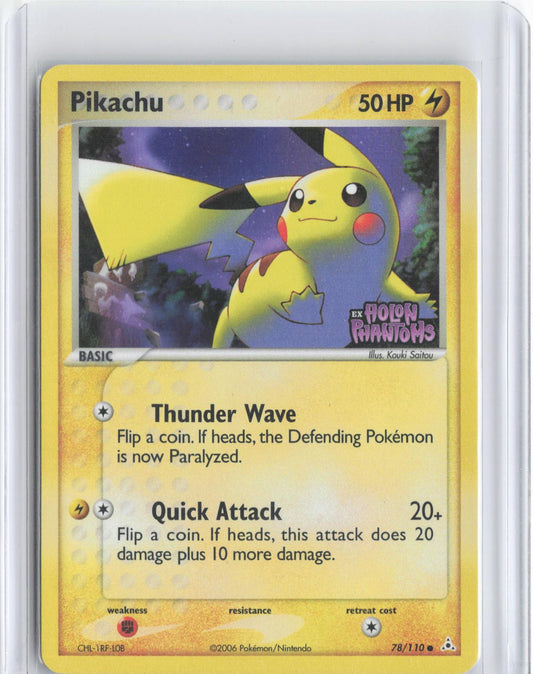 Pikachu 78/110 Common Holon Phantoms Pokemon Reverse Holo TCG Card