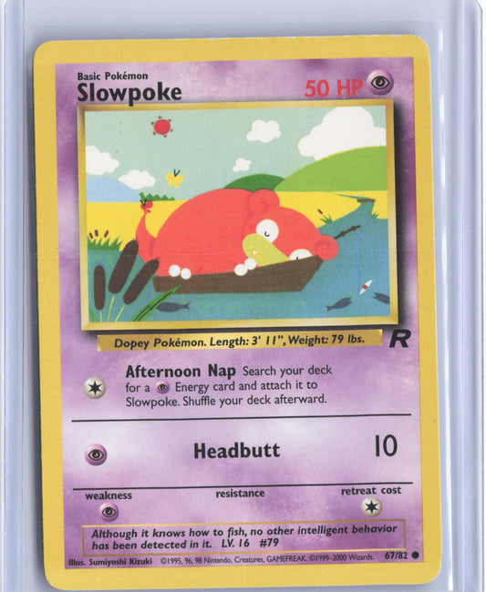 Slowpoke 67/82 Common Team Rocket Pokemon Unlimited TCG Card