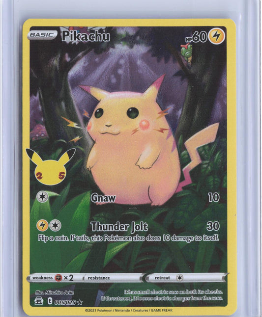 Pikachu 005/025 Holo Rare Celebrations Pokemon Holo TCG Card