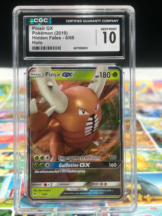 CGC 10 Pinsir GX 6/68 - Hidden Fates (HIF) Graded Pokémon TCG