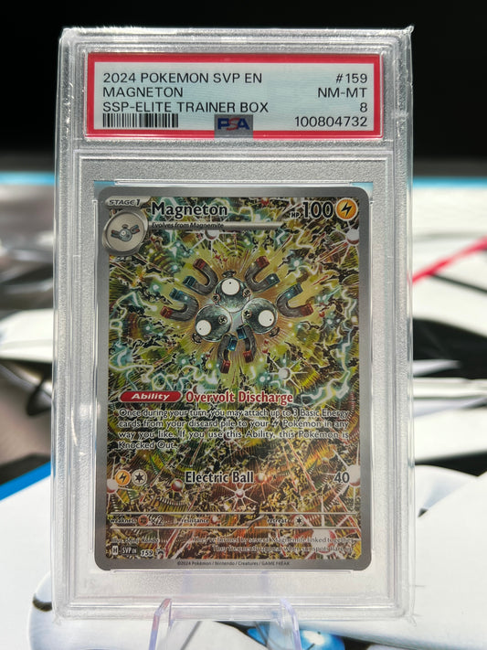 PSA 8 Magneton SVP 159 Pokémon ETB Promo | Surging Sparks NM-MT Pokémon TCG
