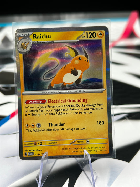 Raichu Holo Rare 026/165 - SV: Scarlet & Violet 151 (MEW) Pokémon Card TCG