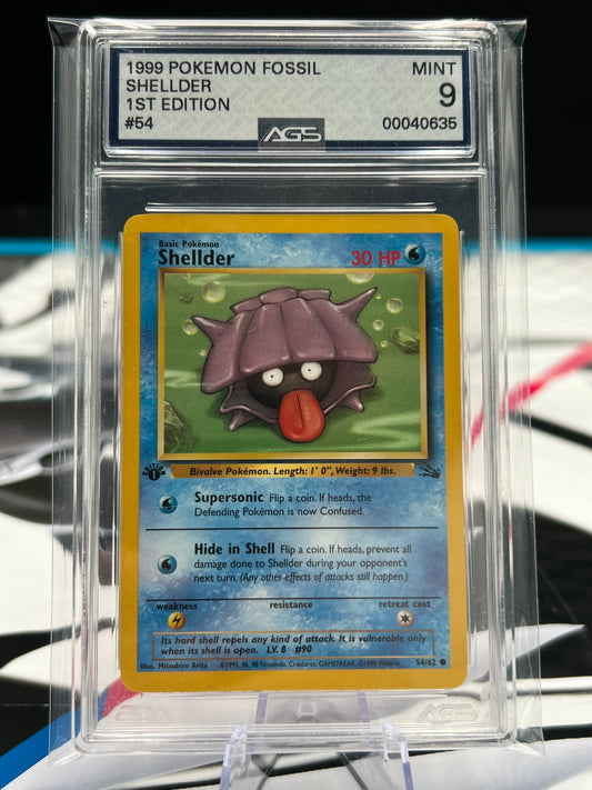 AGS 9 Shellder 1st Edition 54/62 - Fossil (FO) Pokémon TCG