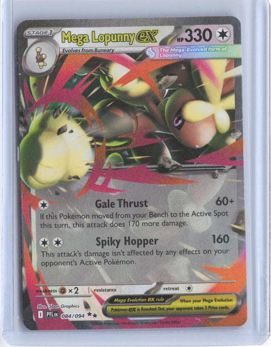 Mega Lopunny ex 084/094 Double Rare Phantasmal Flames Pokemon Holo