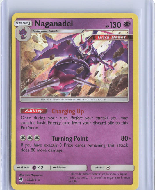 Naganadel 108/214 Holo Rare Lost Thunder Pokemon Holo TCG Card