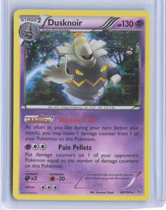 Dusknoir 40/106 Holo Rare Flashfire Pokemon Reverse Holo TCG Card