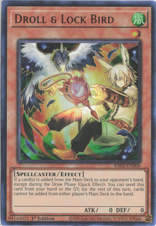 Droll & Lock Bird (Alternate Art) (Secret Rare) RA02-EN006 25th Anniversary Rarity Collection II Yu-Gi-Oh 1st Edition