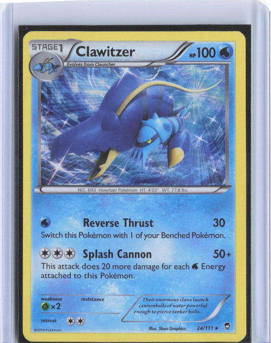 Clawitzer 24/111 Holo Rare Furious Fists Pokemon Holo TCG Card