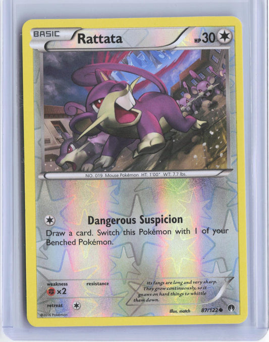 Rattata 87/122 Common BREAKpoint Pokemon Reverse Holo TCG Card