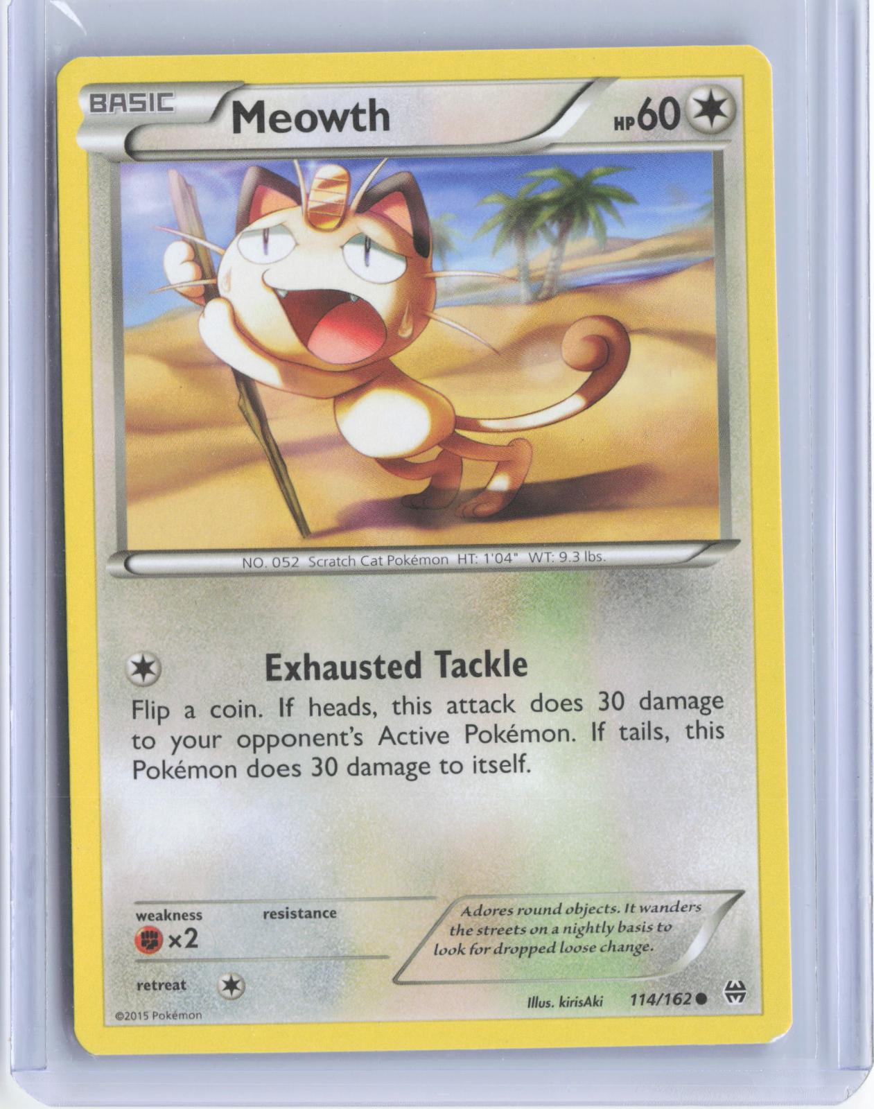 Meowth 114/162 Common BREAKthrough Pokemon TCG Card