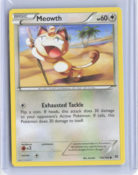 Meowth 114/162 Common BREAKthrough Pokemon TCG Card