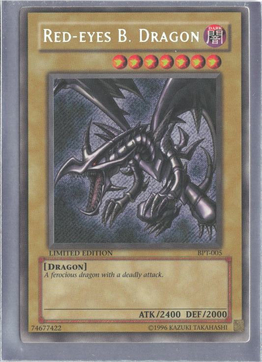 Red-Eyes B. Dragon BPT-005 Secret Rare 2002 Collectors Tin Yu-Gi-Oh Limited