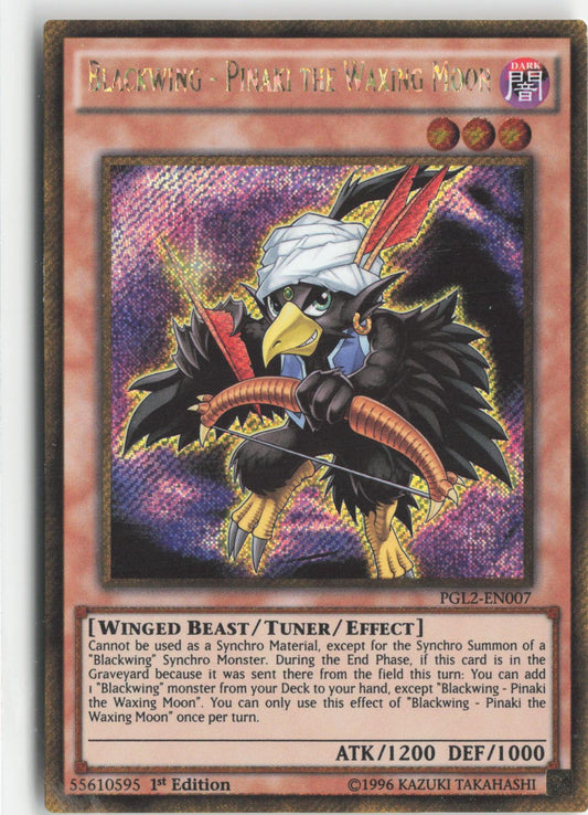 Blackwing - Pinaki the Waxing Moon PGL2-EN007 Premium Gold: Return of the Bling Yu-Gi-Oh 1st Edition