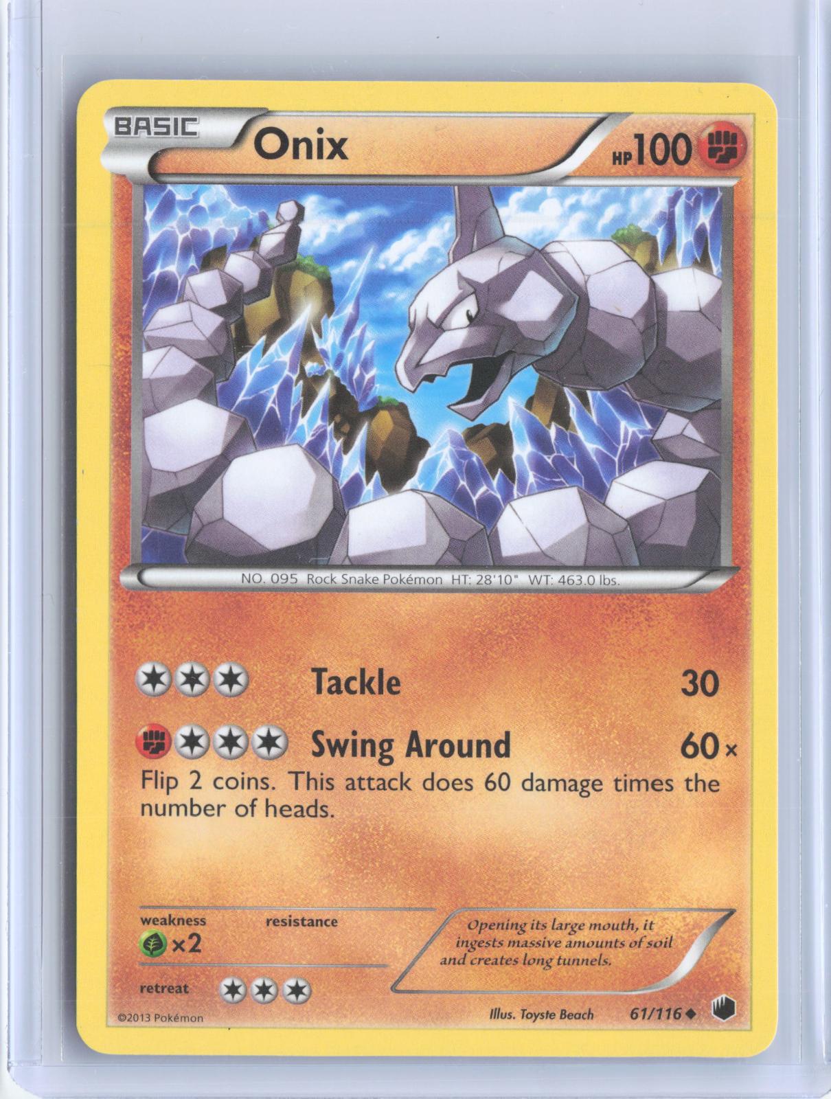 Onix 61/116 Uncommon Plasma Freeze Pokemon