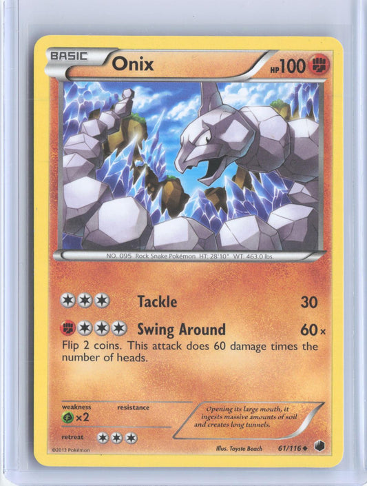 Onix 61/116 Uncommon Plasma Freeze Pokemon
