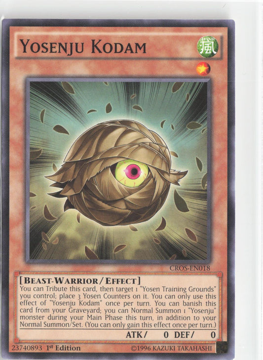 Yosenju Kodam CROS-EN018 Common / Short Print Crossed Souls Yu-Gi-Oh 1st Edition