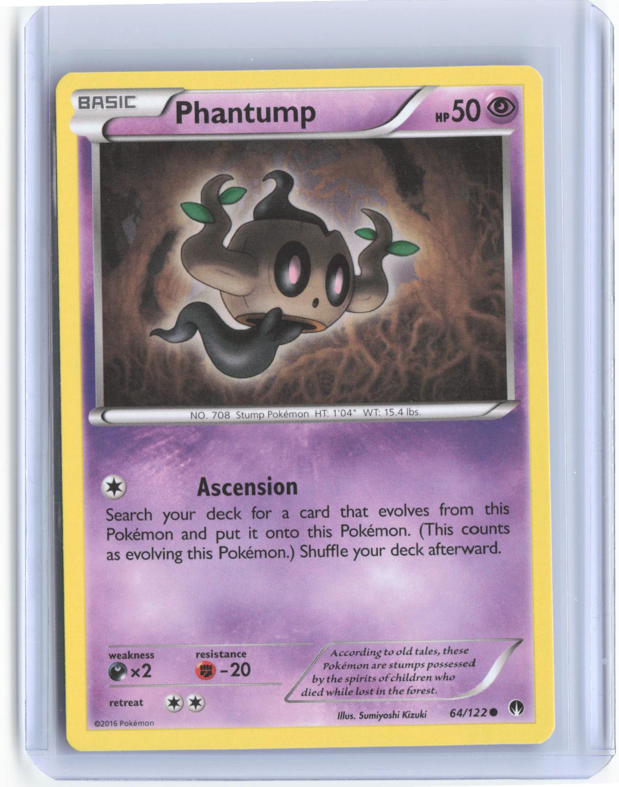 Phantump 64/122 Common BREAKpoint Pokemon Reverse Holo TCG Card