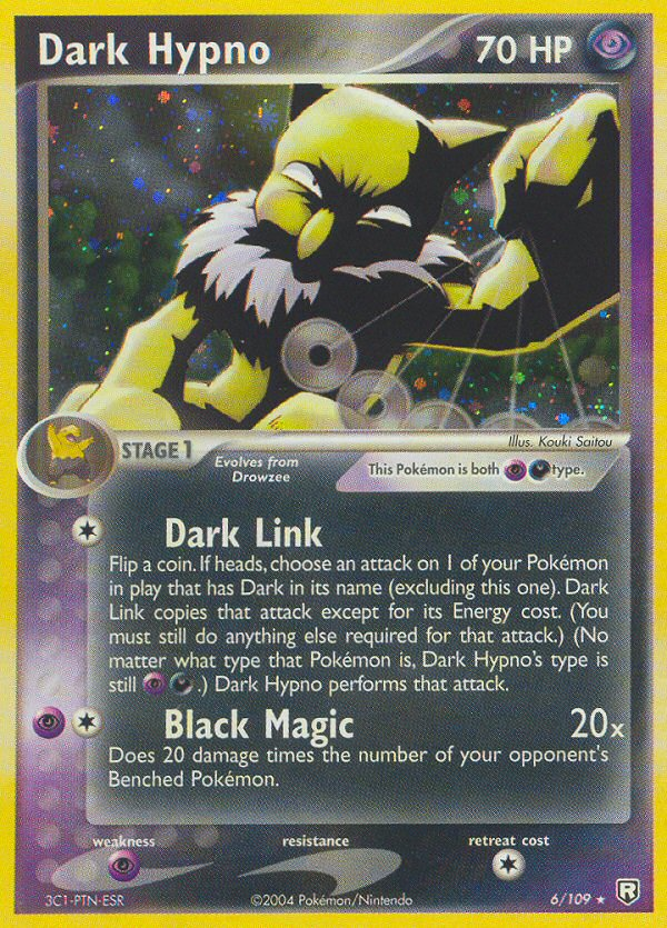 Dark Hypno 6/109 Holo Rare Team Rocket Returns Pokemon Holo TCG Card