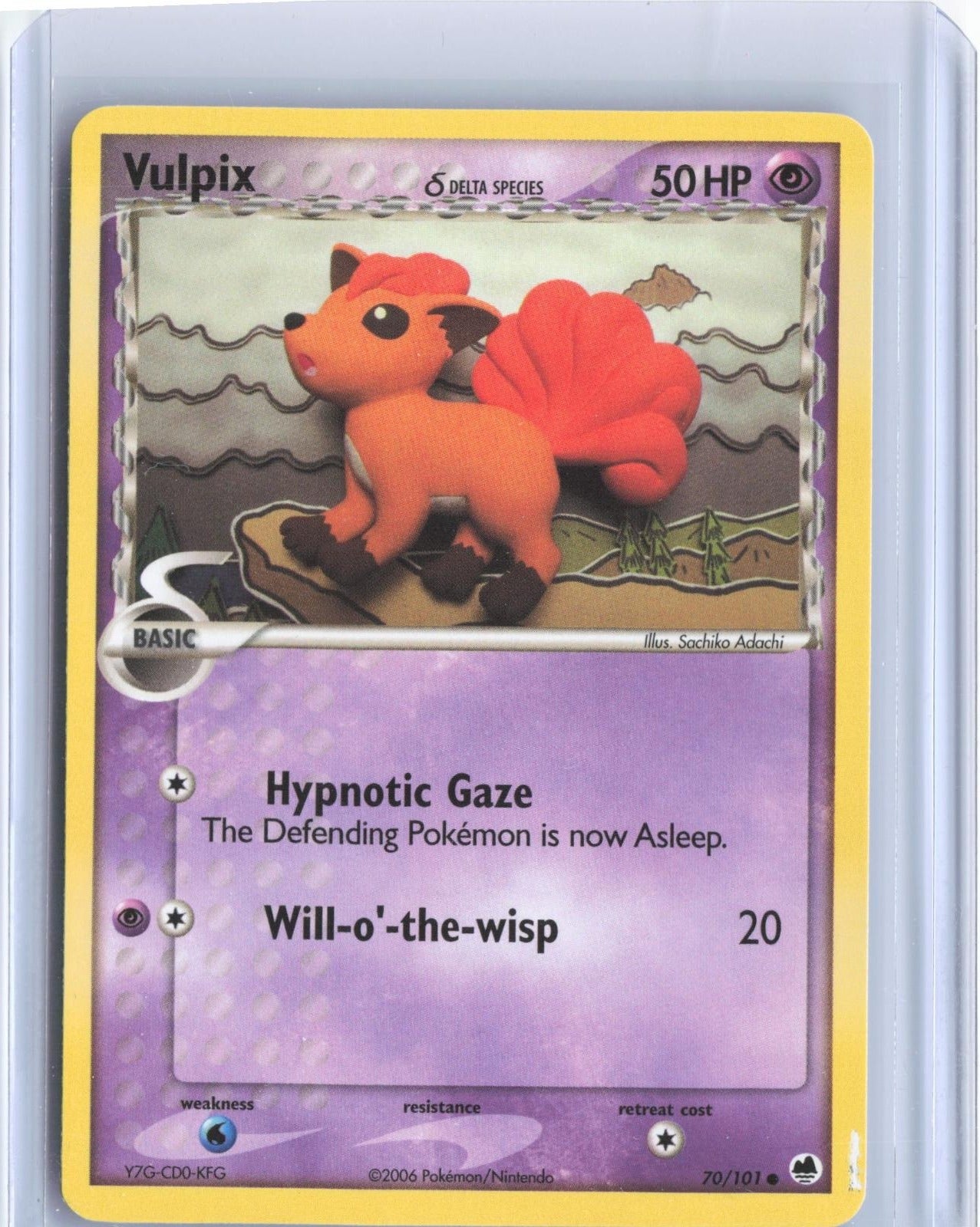 Vulpix 70/101 Common Dragon Frontiers Pokemon TCG Card