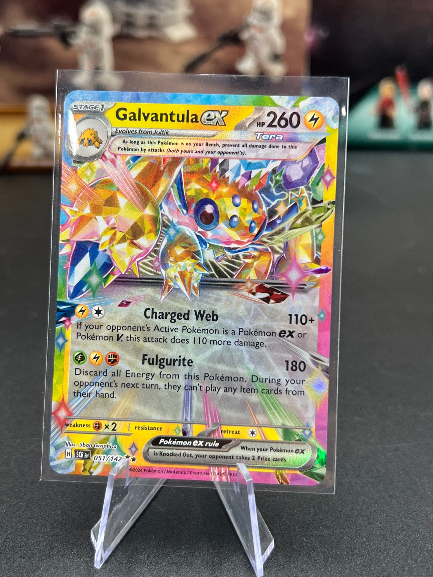 Galvantula ex - 051/142 - SV07: Stellar Crown (SCR) Pokémon TCG