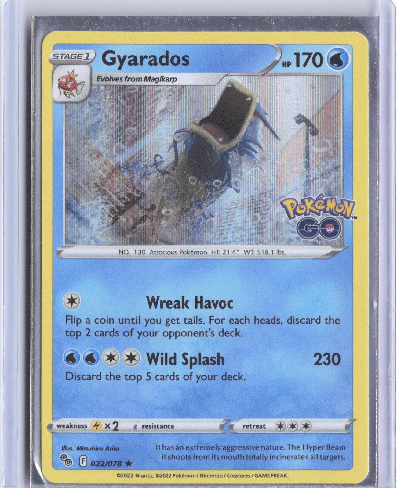 Gyarados 022/078 Holo Rare Pokemon GO Pokemon Holo TCG Card
