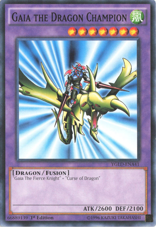 Gaia the Dragon Champion YGLD-ENA41 King of Games: Yugi's Legendary Decks Yu-Gi-Oh 1st Edition